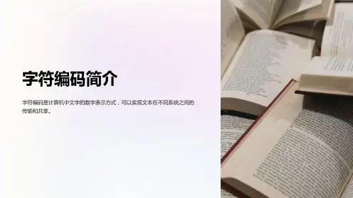 《字符编码简介》课件