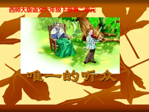 (西师大版)六年级语文下册 第6课《唯一的听众》PPT课件(共10张PPT)