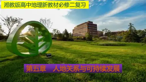 人地关系与可持续发展(知识要点+思维导图)单元总结湘教版高中地理必修二(36张)优质PPT