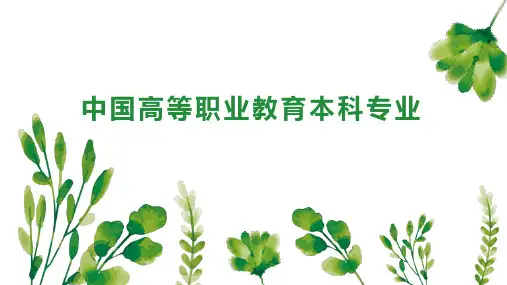 中国高等职业教育本科专业