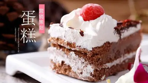 甜品美食冰淇淋蛋糕营销策划宣传推广PPT模板