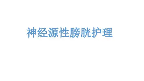 神经源性膀胱护理