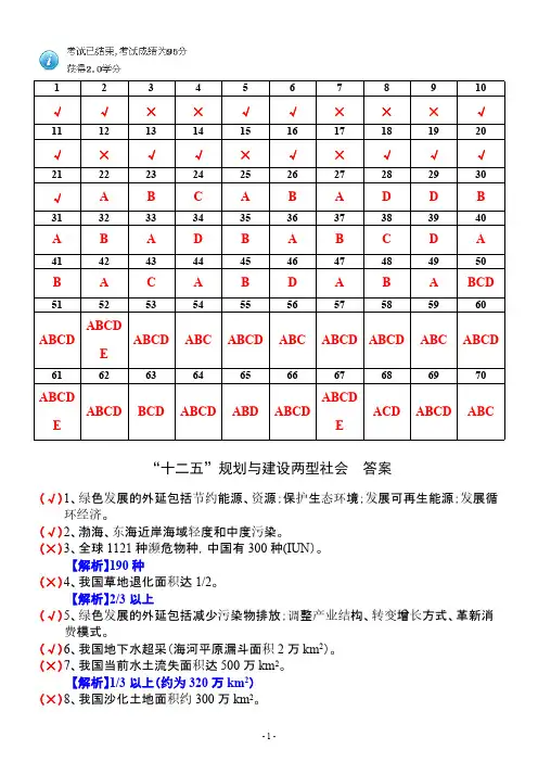 十二五规划与建设两型社会答案95分-推荐下载