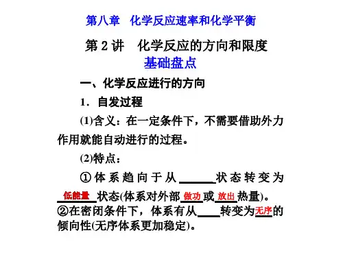 化学反应的方向和限度 ppt课件
