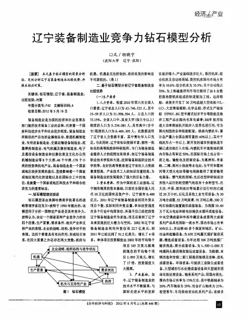 辽宁装备制造业竞争力钻石模型分析