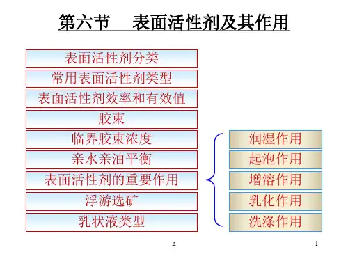 物理化学(中国药科大学) 表面活性剂及其作用