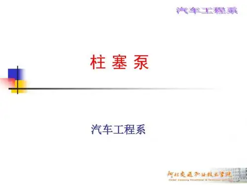 2-4 柱塞泵