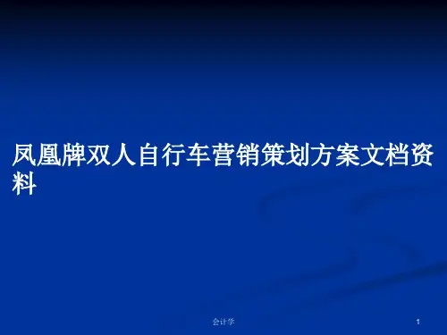 凤凰牌双人自行车营销策划方案文档资料PPT学习教案