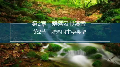 【高中生物】2023-2024学年 人教版 选择性必修二 群落的主要类型课件