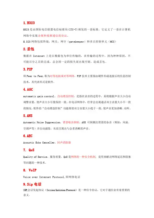 视频会议专业术语