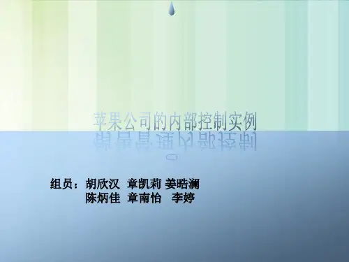 苹果公司的评估案例最终