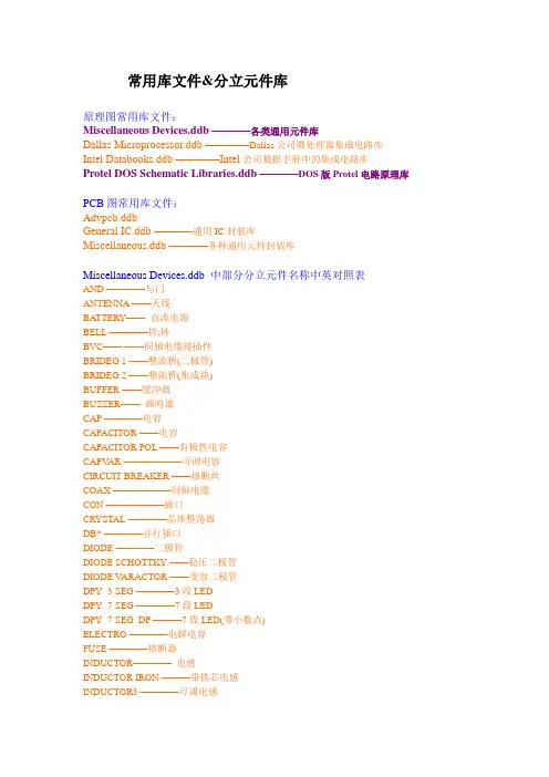 99se元件名称大全