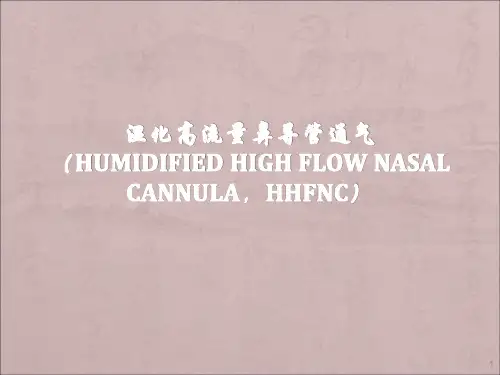 湿化高流量鼻导管吸氧ppt课件