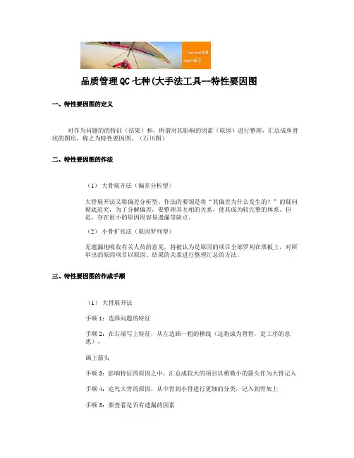 品质管理QC七种(大)手法工具--特性要因图.