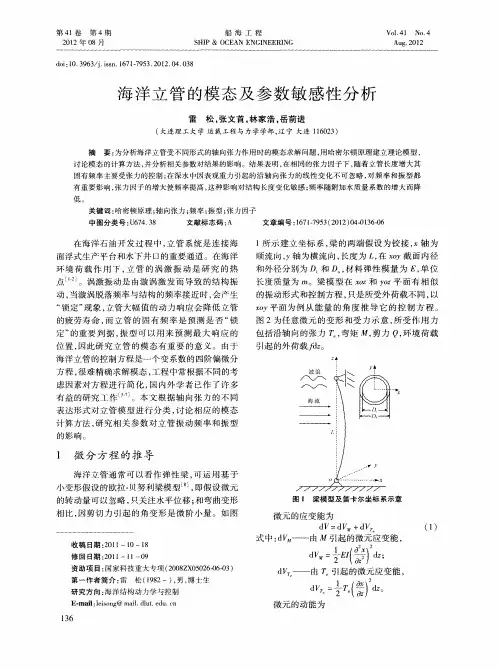 海洋立管的模态及参数敏感性分析