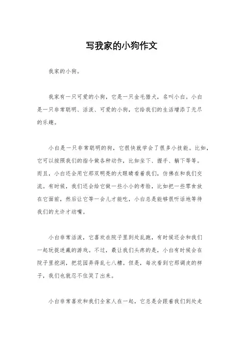 写我家的小狗作文