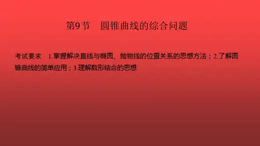 2021人教A版高考数学总复习《圆锥曲线的最值、范围、证明问题》