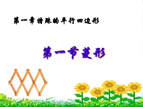 北师大版九年级数学上册《菱形的性质与判定》优课件(共27张PPT)