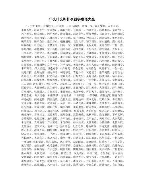 什么什么即什么四字成语大全