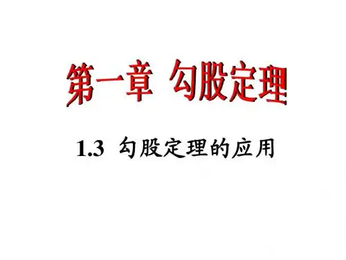 北师大版八年级数学上册第一章《勾股定理》课件(共19张PPT)