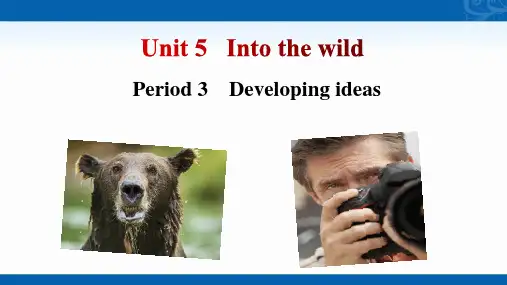新教材高中英语外研版必修-课件IntothewildPeriod3Developingideas