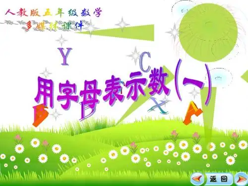 用字母表示数PPT课件