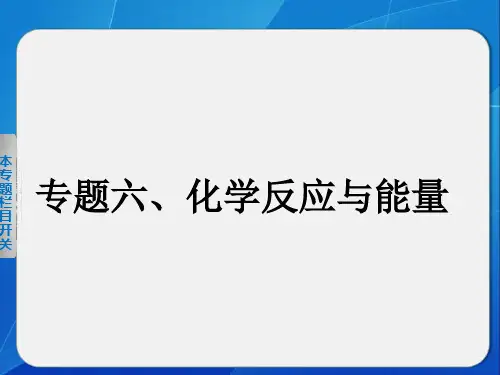 河北衡水中学高考化学二轮复习专题六化学反应与能量