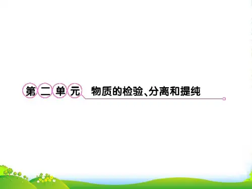 高考化学一轮复习 专题11第2单元 物质的检验、分离和提纯知识研习课件 苏教