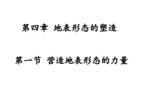 4.1营造地表形态的力量 课件-人教版高中地理必修一