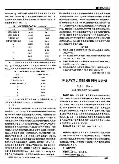 卵巢巧克力囊肿68例诊治分析