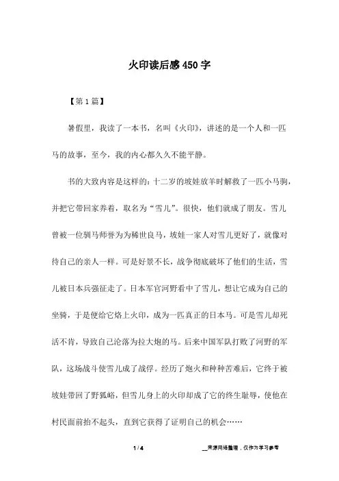火印读后感450字