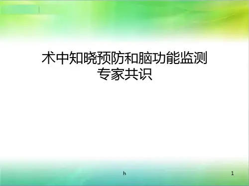术中知晓专家共识
