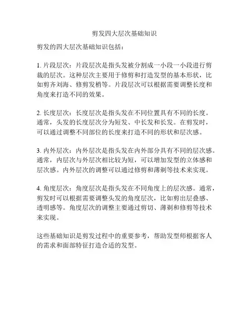 剪发四大层次基础知识