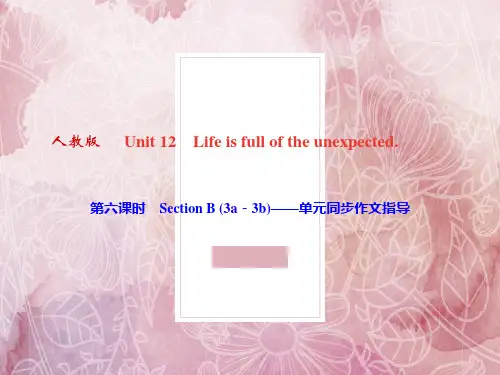 九年级英语下册课件：unit 12  第六课时 Section B (3a-3b)——单元同步作文指导