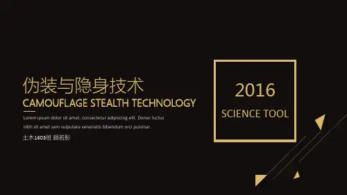 军事理论课·伪装与隐身技术