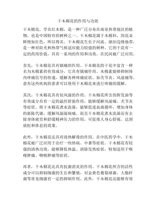 干木棉花的作用与功效
