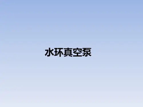 水环真空泵ppt课件