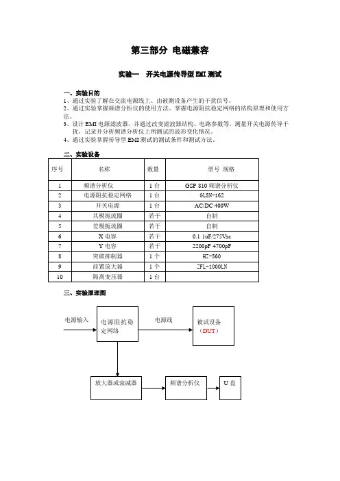 电磁兼容实验指导书