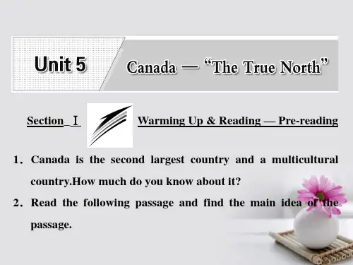 Unit5CanadaTheTrueNorthSectionⅠWarmingUp