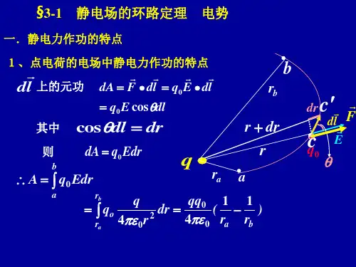 静电场教学课件PPT-3电势带电体在电场中所受的电场力教学课件PPT