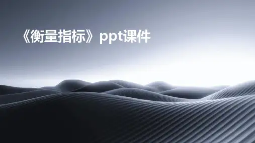 《衡量指标》课件
