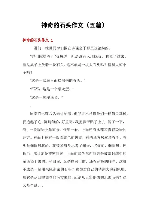 神奇的石头作文(五篇)