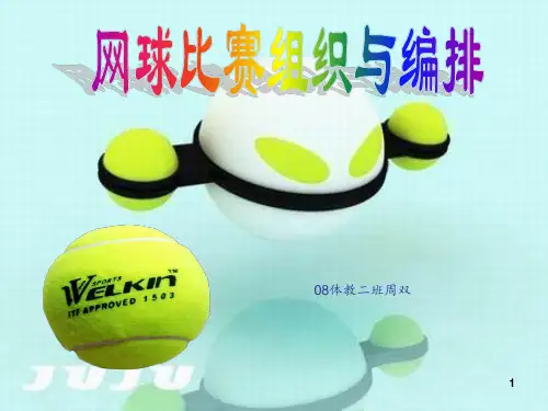 网球赛事的组织与编排 ppt课件
