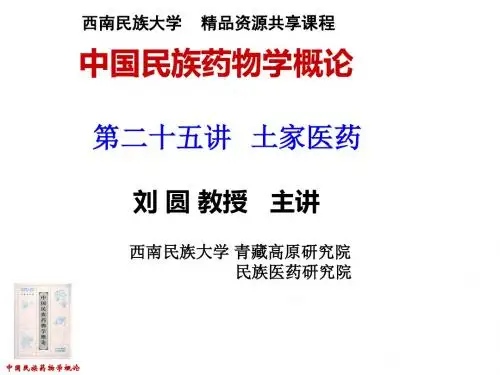 第一节 彝药发展简史课件
