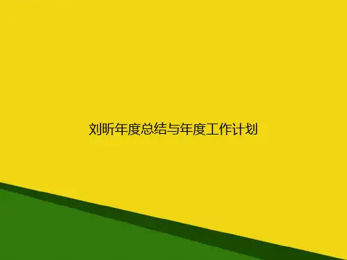 刘昕年度总结与年度工作计划-推荐优秀PPT