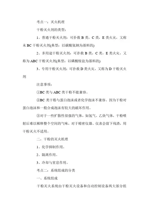 精讲：消防干粉灭火系统