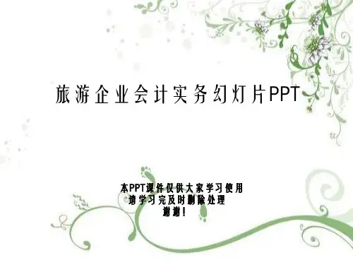 旅游企业会计实务幻灯片PPT