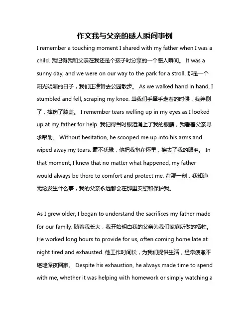 作文我与父亲的感人瞬间事例