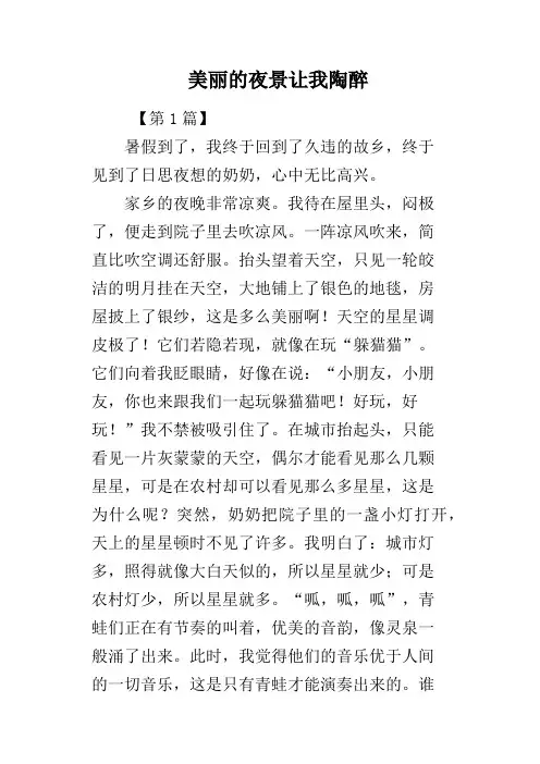 美丽的夜景让我陶醉