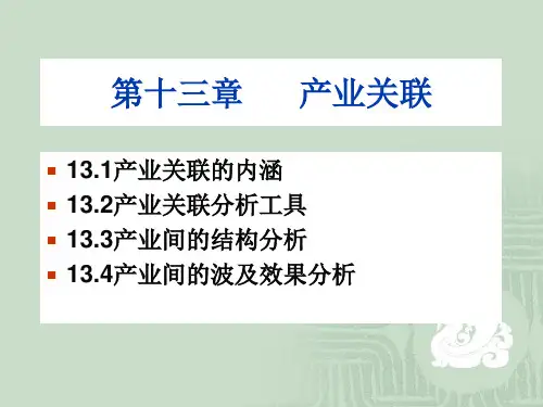 产业经济学第十三章   产业关联